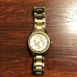 Gold and Silver Fossil watch